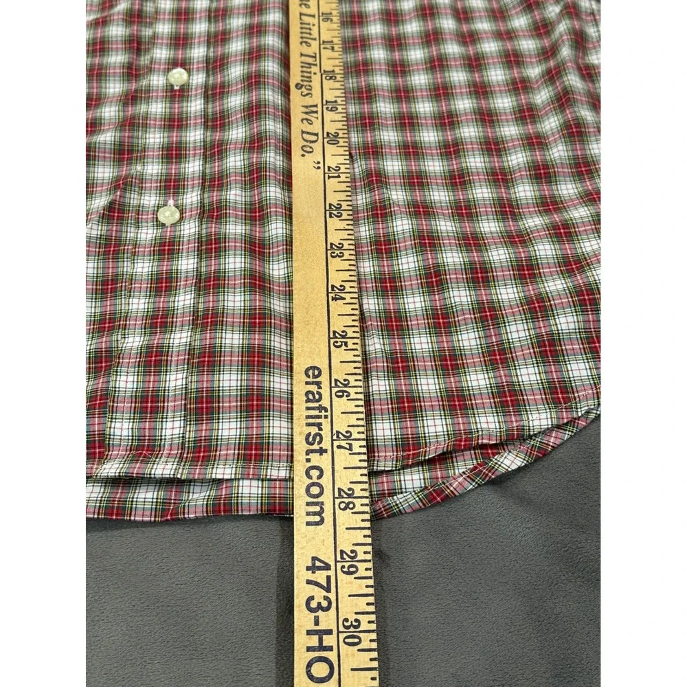 Polo Ralph Lauren Boys XL 18-20 Red Plaid Natural Stretch Button Down Shirt NWT